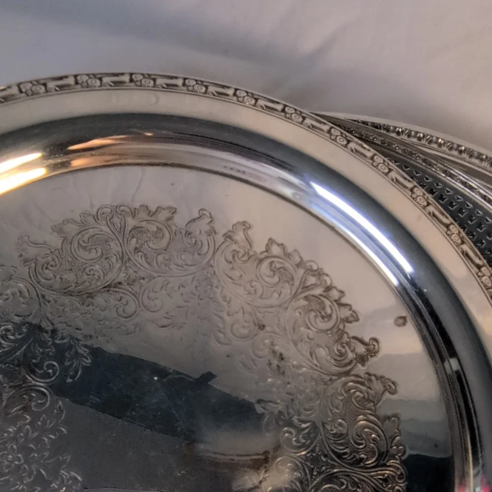 Reed & Barton Oneida Silversmiths Silverplate Platters Trays‎ Chargers Lot